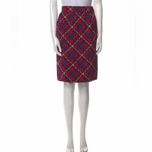 Vintage Yves Saint Laurent Multicolor Pencil Skirt